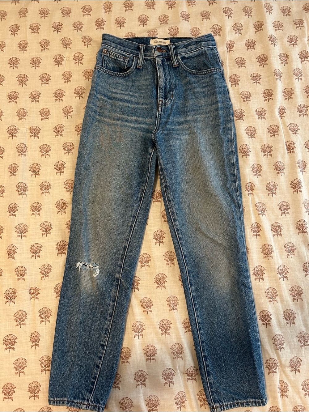 Madewell the Mom Jean High-Rise Straight Taper Women’s Jeans - Blue Denim